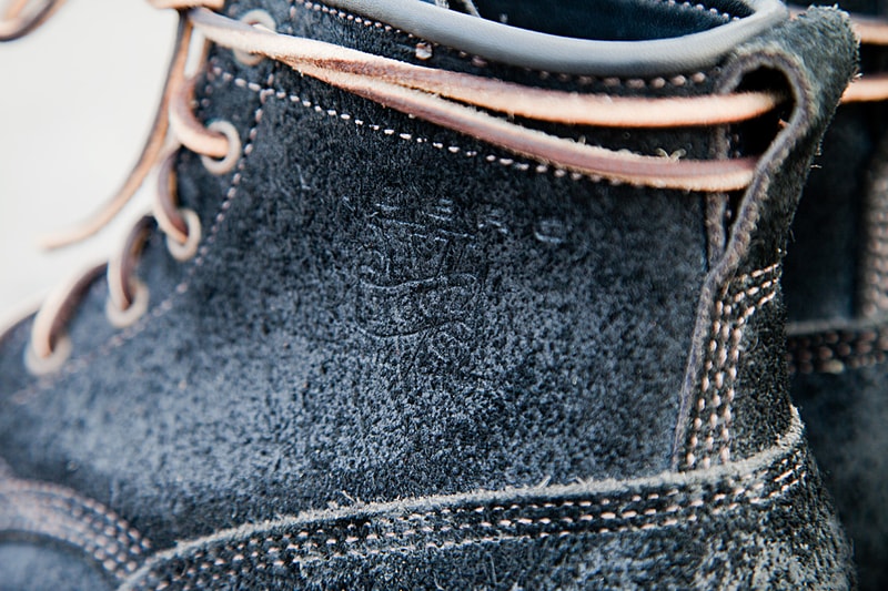 Viberg Black Oil Rough Out Bobcat Suede Boots