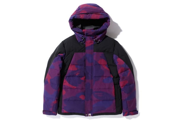 purple camo puffer jacket