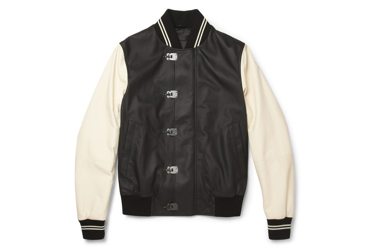 Bottega Veneta Leather Varsity Jacket
