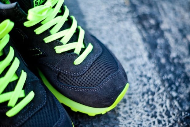 new balance 574 black neon green