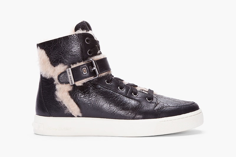 Pierre Balmain Shearling High Top Sneaker