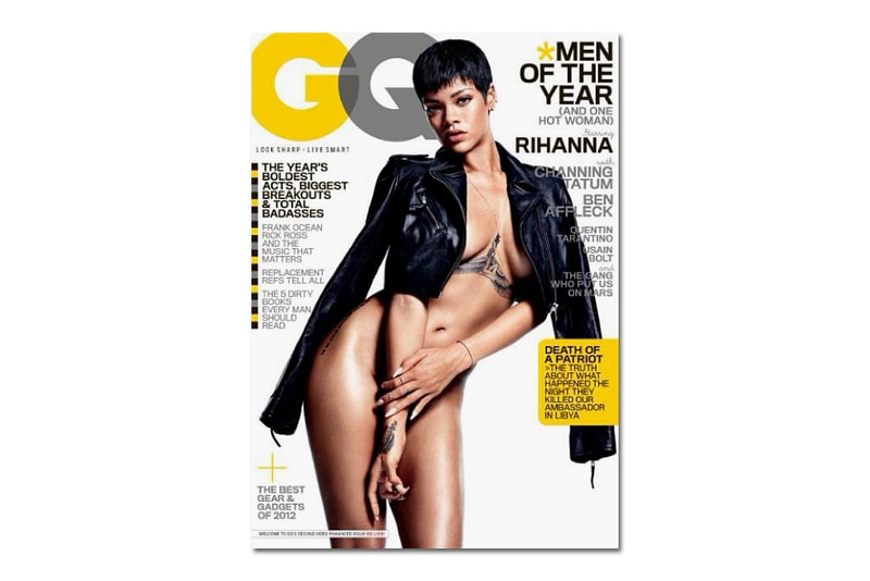 Rihanna Undresses for the Cover of GQ's 2012 December \