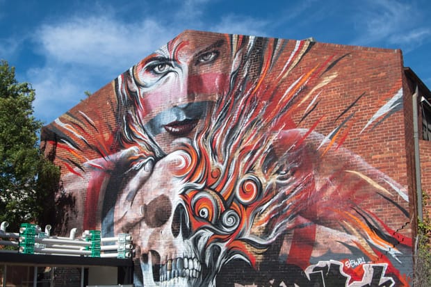 Rone x Meggs Mural in Melbourne