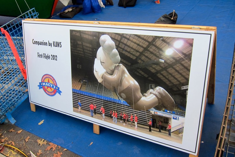 Setting Up the KAWS Companion Balloon for Macy's Thanksgiving Parade