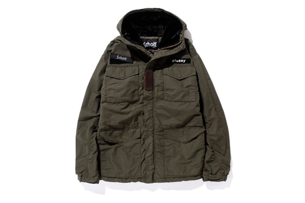 Stussy x Schott Waxed M65 Jacket