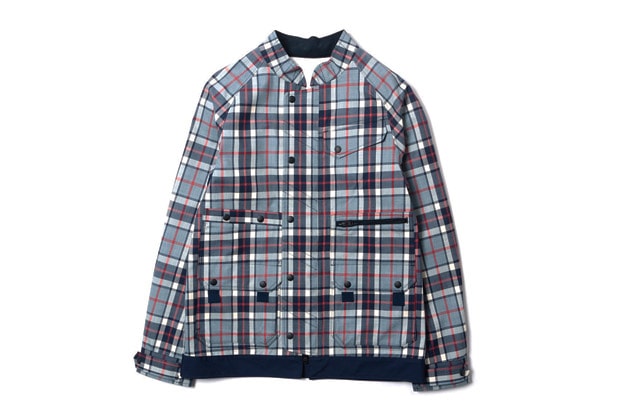 White Mountaineering PERTEX Wool Check Luggage Drizzler Jacket
