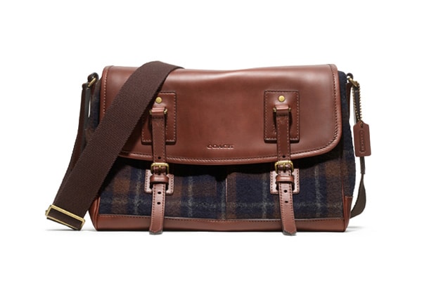 Woolrich x Coach Bleecker Plaid Messenger Bag