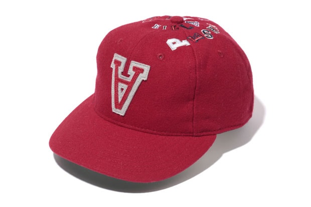 A Bathing Ape x Ebbets Field Flannels Spiral Wool Cap