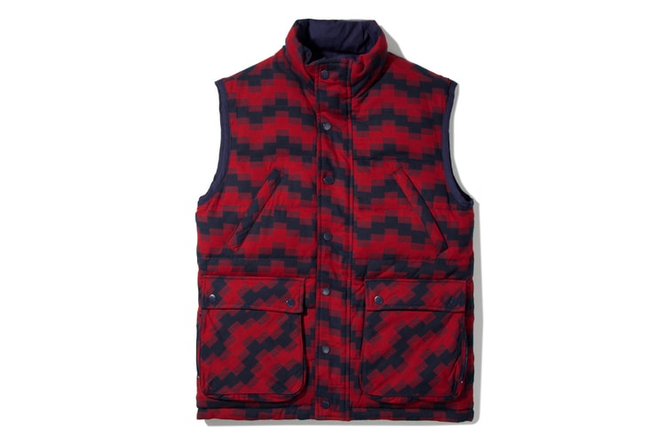 Billionaire Boys Club Navy & Red Plaid Reversible Utility Vest