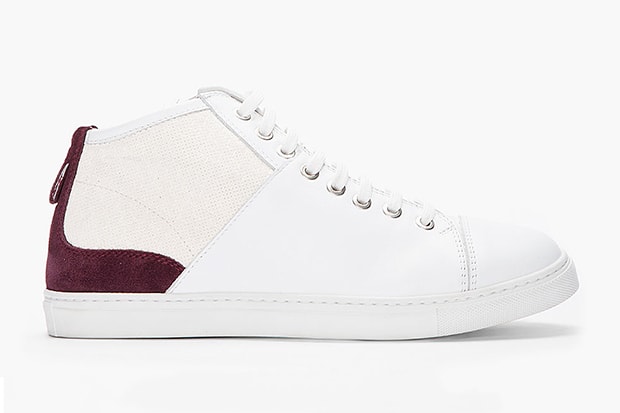 Neil Barrett Purple-Accent Nappa Leather Sneakers