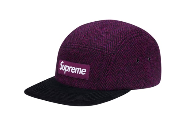 Supreme Harris Tweed Herringbone Camp Cap
