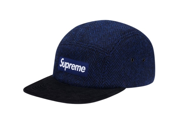 Supreme Harris Tweed Herringbone Camp Cap
