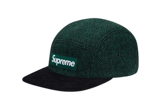 Supreme Harris Tweed Herringbone Camp Cap
