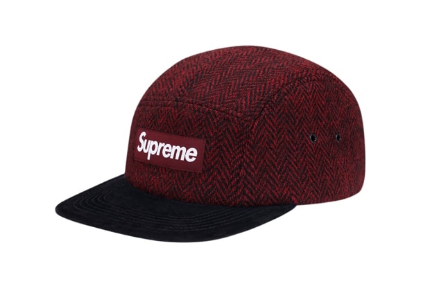 Supreme Harris Tweed Herringbone Camp Cap