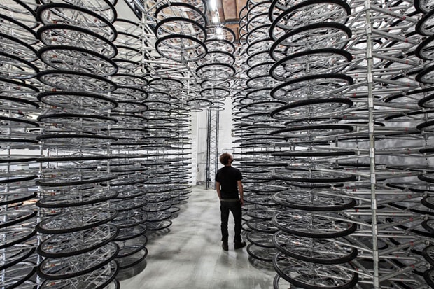Ai WeiWei's "Stacked" Installation Features 760 Bikes