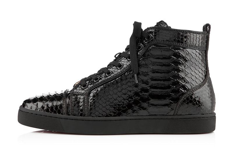Christian Louboutin Louis Flat Black Python