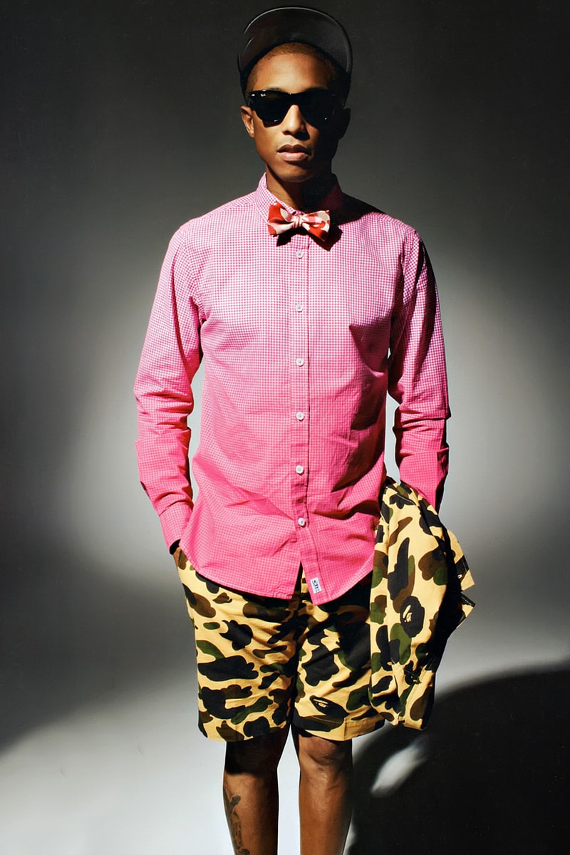 Pharrell Williams Models Billionaire Boys Club and A Bathing Ape