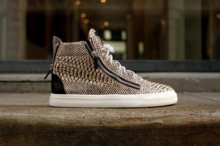 Giuseppe Zanotti "Snakeskin" Hi Sneaker