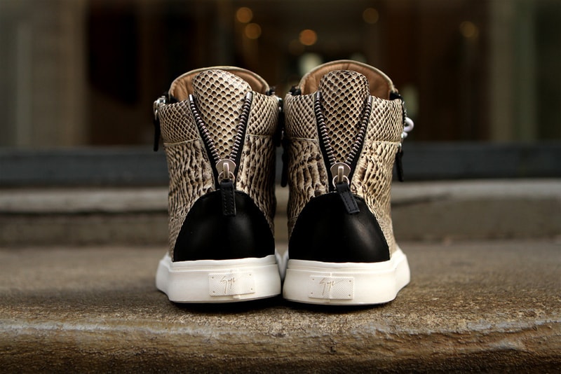 Giuseppe Zanotti "Snakeskin" Hi Sneaker