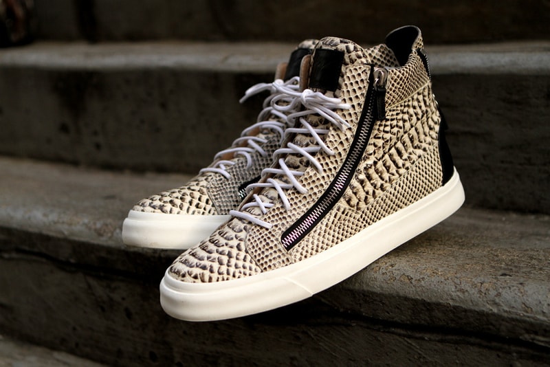 Giuseppe Zanotti "Snakeskin" Hi Sneaker