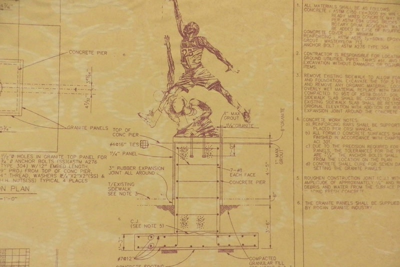 The United Center Michael Jordan Statue Blueprint