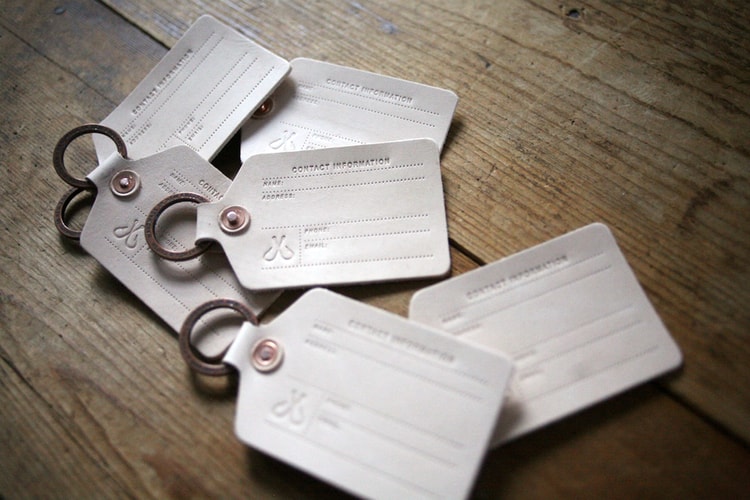 Corter Natural Vegetable-Tanned Leather Luggage Tag