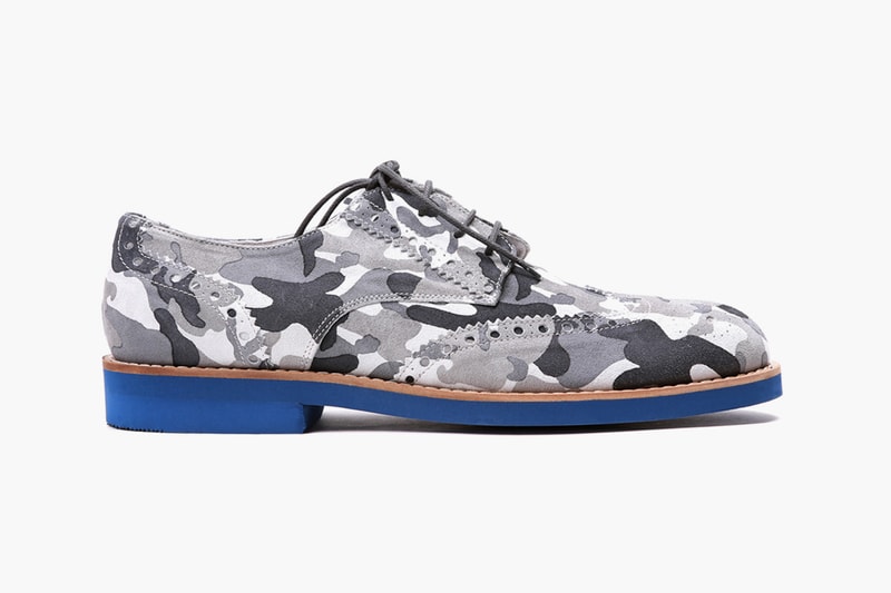 Del Toro Arctic Freeze Camo Suede Wingtip