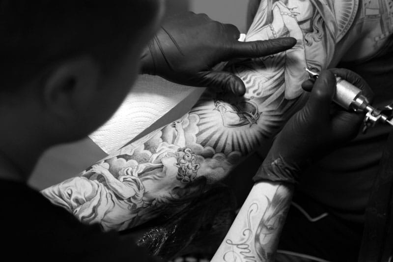 Amazing artist Jun Cha angel tattoo  Cool tattoos Tattoos Arm tattoos  for guys