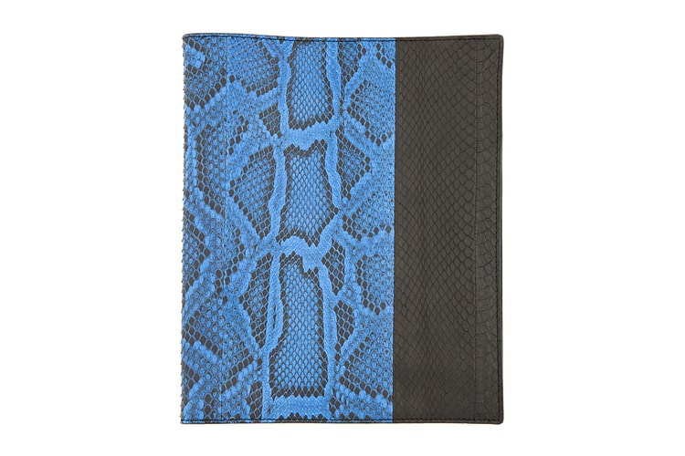 Lanvin Black and Blue Pythonskin iPad Case