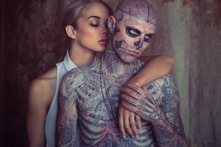 Rick Genest and Jasmine Sanders Shot by Matt Plunkett “Beauty & the Beast” Behind-the-Scenes Video