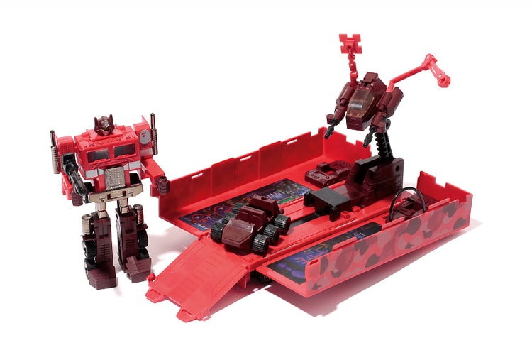 A Bathing Ape x Transformers Convoy Red Camo Version