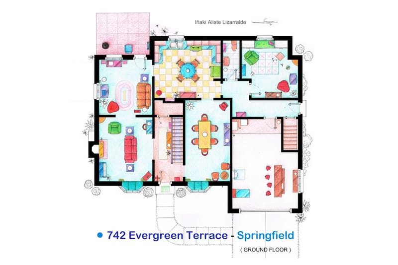 My Modern Metropolis Highlights Floor Plans from The Simpsons, Friends, Seinfeld and More