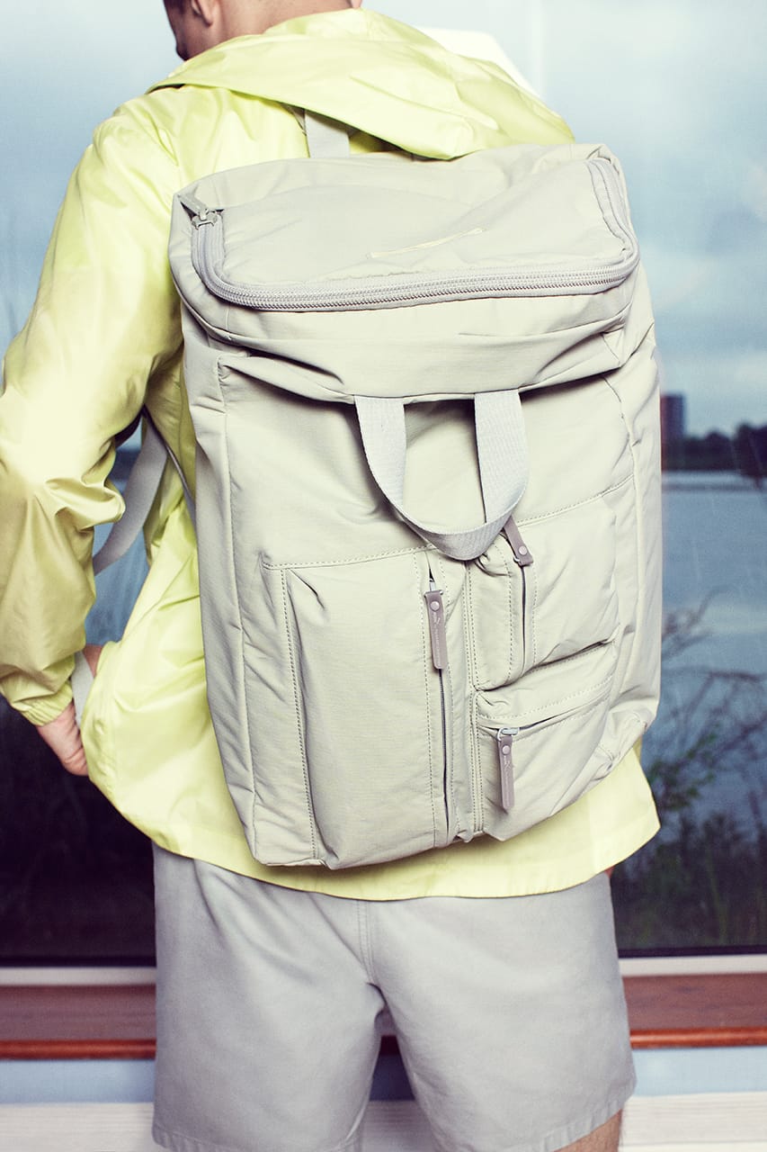 puma backpack with hoodie by hussein chalayan