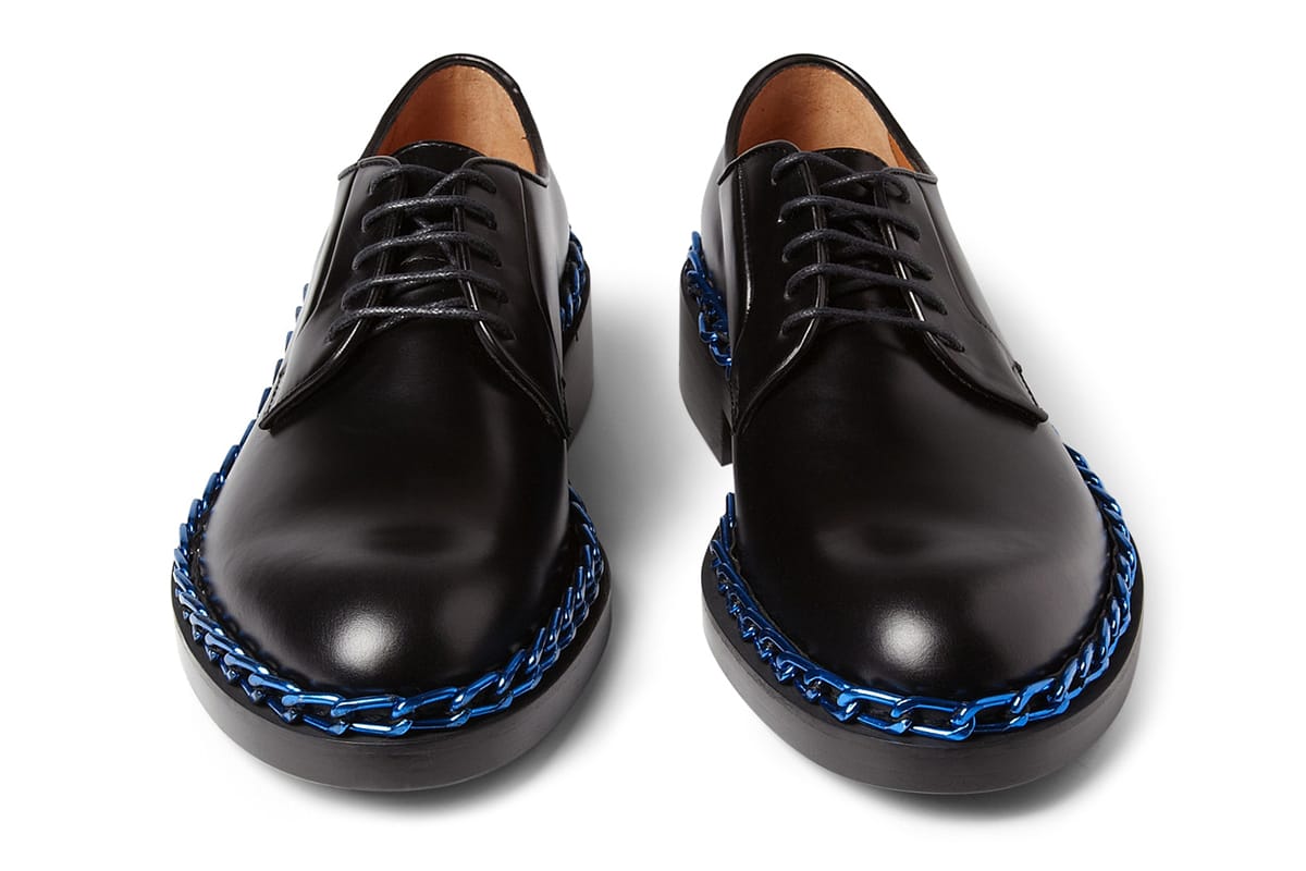 Raf Simons Chain-Trimmed Derby Shoes 