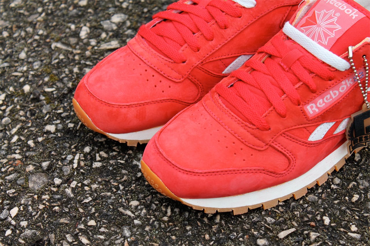 reebok classic leather red suede