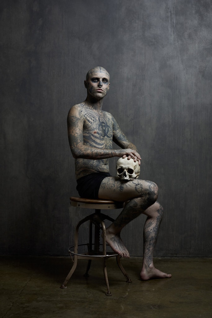 Rick Genest Cover Shoot for Rebel Ink Magazine (NSFW)