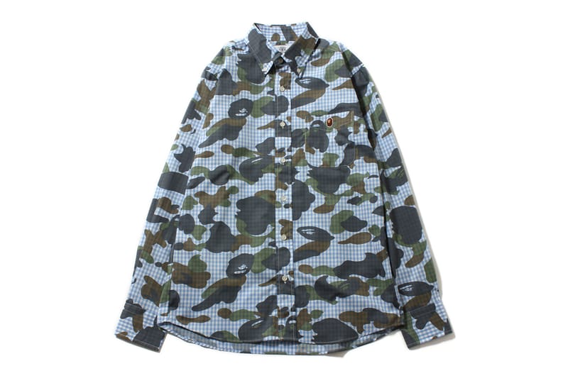 A Bathing Ape 2013 Spring/Summer 1ST CAMO X GINGHAM CHECK SHIRT
