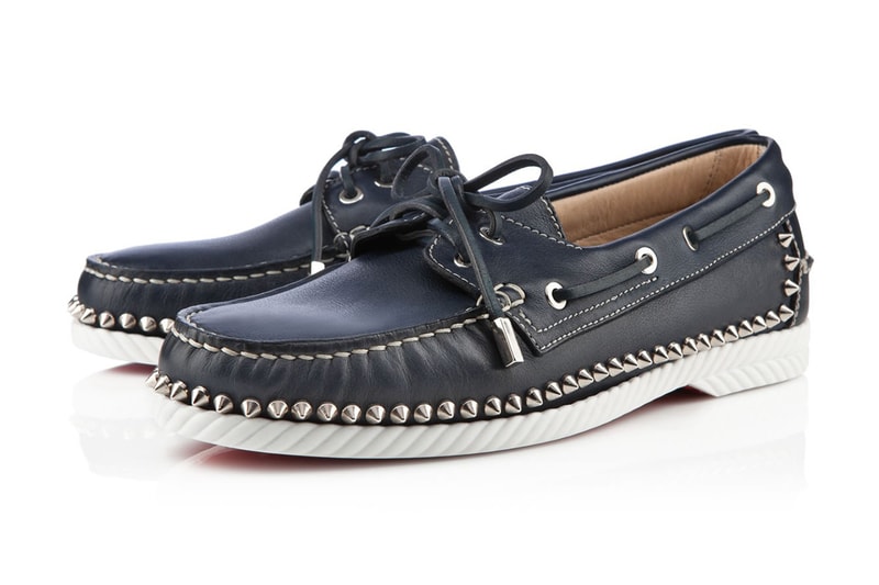 Christian Louboutin Steckel Men's Flat Navy Leather