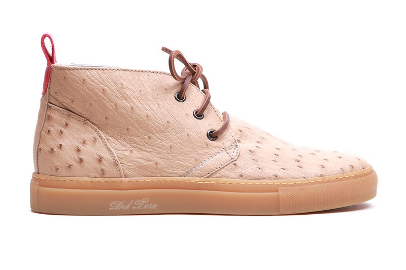 Del Toro Ostrich Skin Chukka Sneaker
