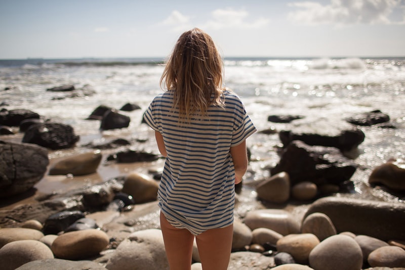 Finisterre Striped Merino Portland T-Shirt