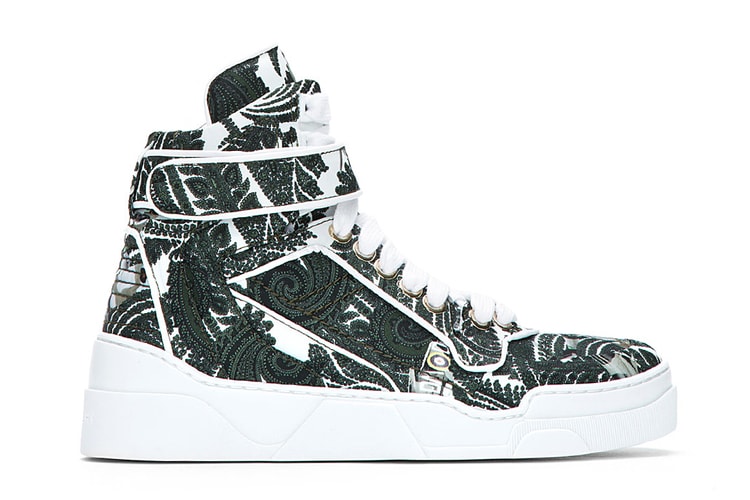 Givenchy Green Paisley Print High-Top Sneakers