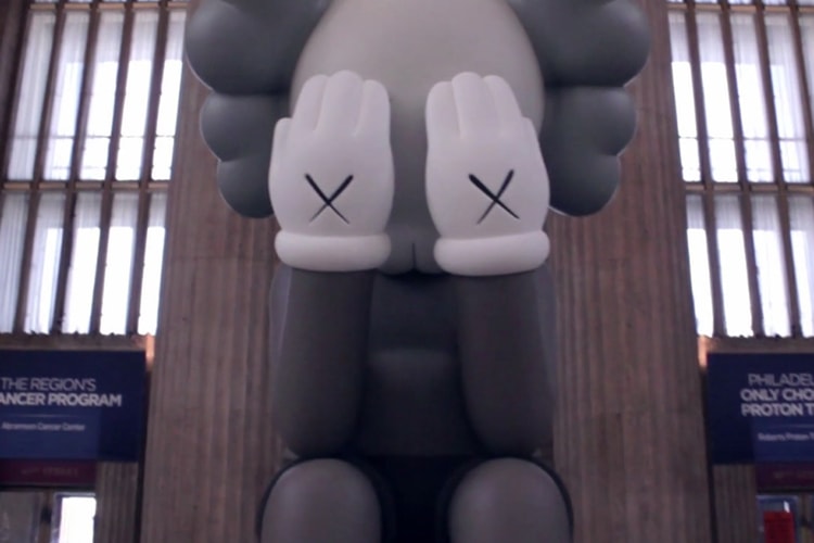 KAWS Companion "Passing Through" at the 30th Street Station in Philadelphia