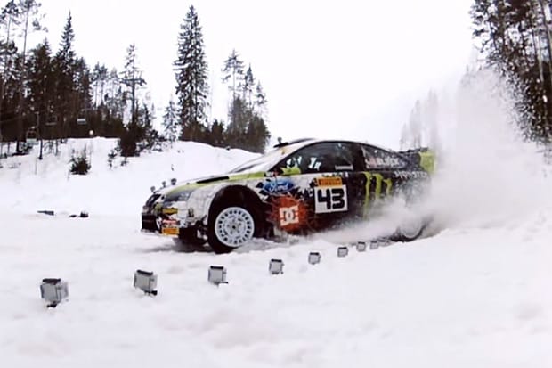 Ken Block Takes to the Snow-Covered Forests of the Russian Winter