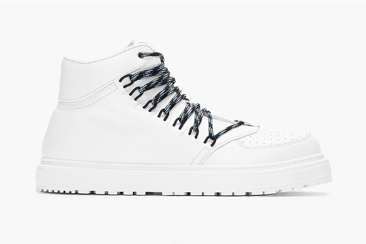 KRISVANASSCHE White Leather Elastic-Eyelet Sneakers