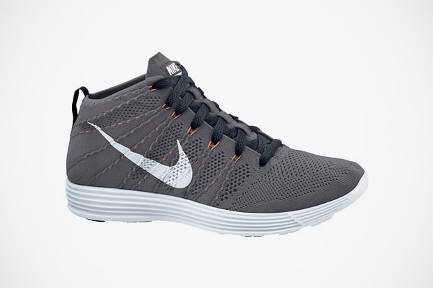 Nike 2013 Summer Lunar Flyknit Chukka Grey/Total Orange