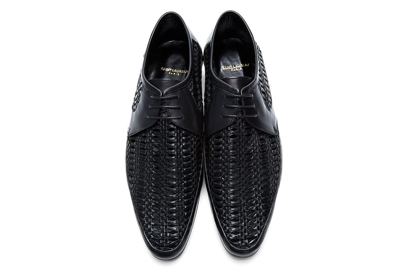 Saint Laurent 2013 Spring/Summer Black Braided Leather Derbys