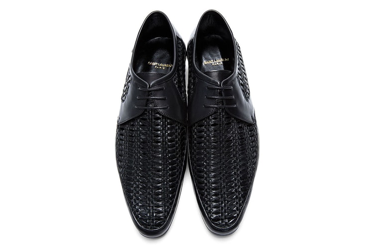 Saint Laurent 2013 Spring/Summer Black Braided Leather Derbys