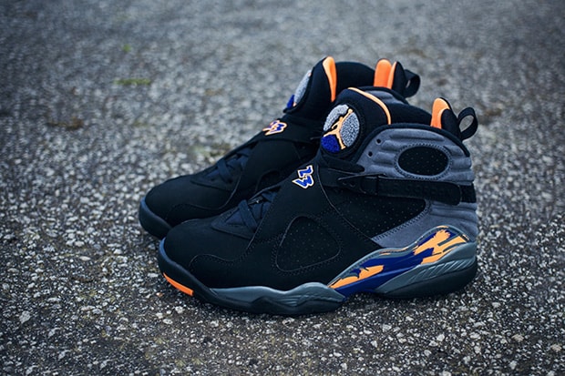 Air Jordan 8 Retro Black/Bright Citrus-Cool Grey-Deep Royal