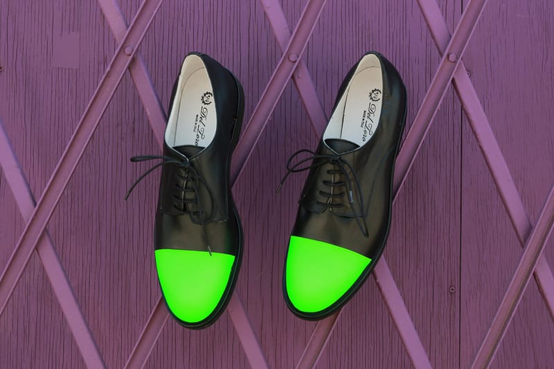 Del Toro 3M Neon Green Toe Cap Oxford