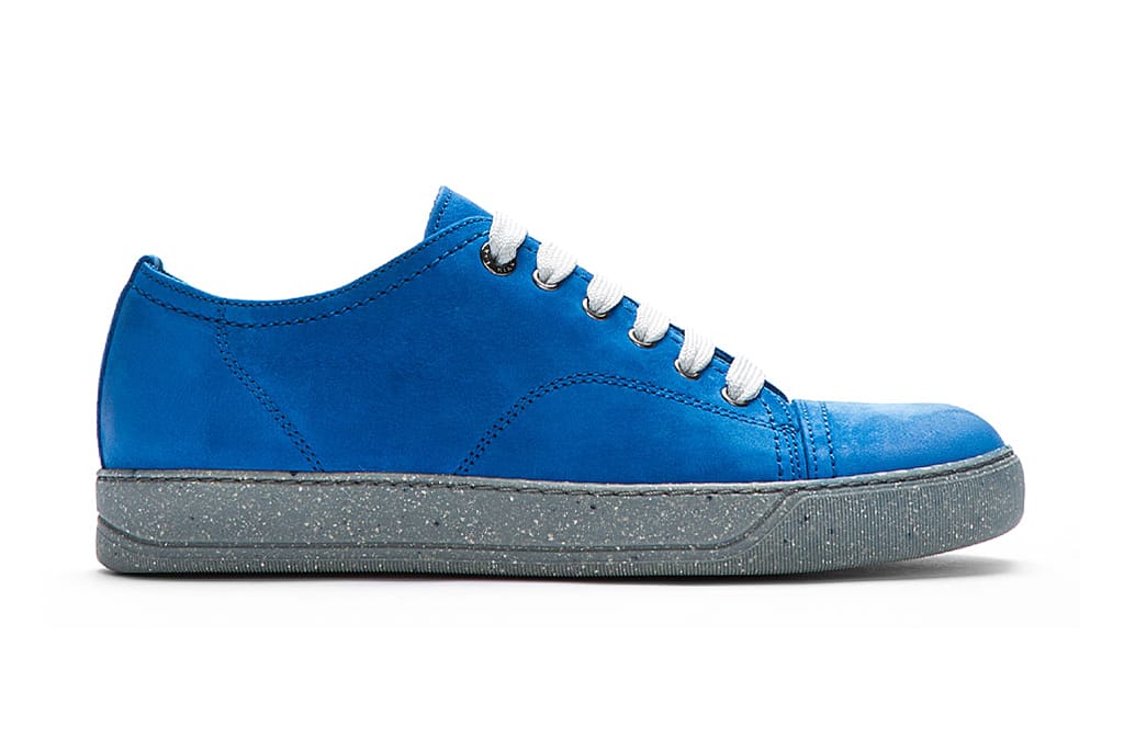 Lanvin Blue Suede Deconstructed Sneaker 